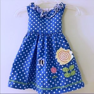 Bonnie Baby Flower Appliqué Dress with Sequins
